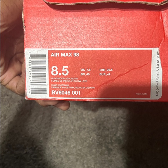 Nike Air Max 98 pink gray and Black Athletic Shoes main image 3